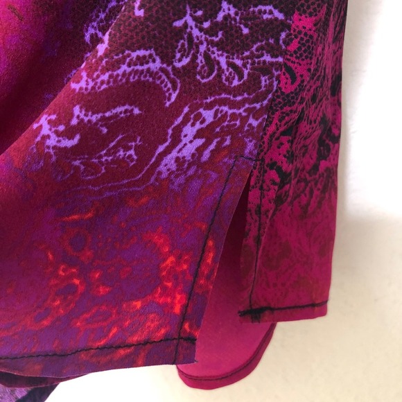 NWT Catherines 2XWP Petite Blouse Top Pink Purple V Neck Longs-sleeve Womens - Picture 14 of 16